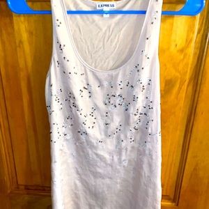 Express satin embellished tank S